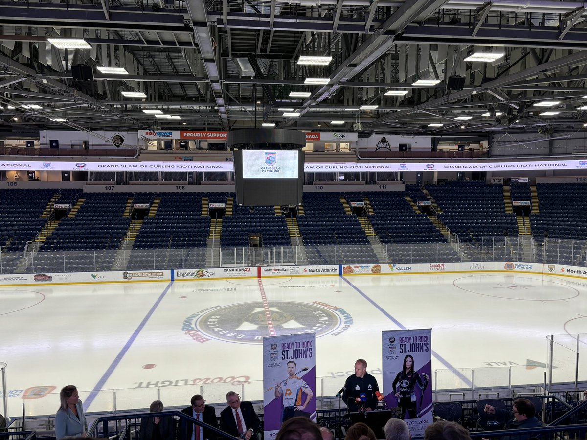 Mark Nichols speaking at the announcement for the <a href="/grandslamcurl/">Grand Slam of Curling</a> Kioti National #cuing event. 
This will be the first time they ( <a href="/TeamGushue/">Team Gushue</a> ) have curled in this building since their epic 2017 Brier victory. 
<a href="/MarkNichols_NL/">Mark Nichols</a>