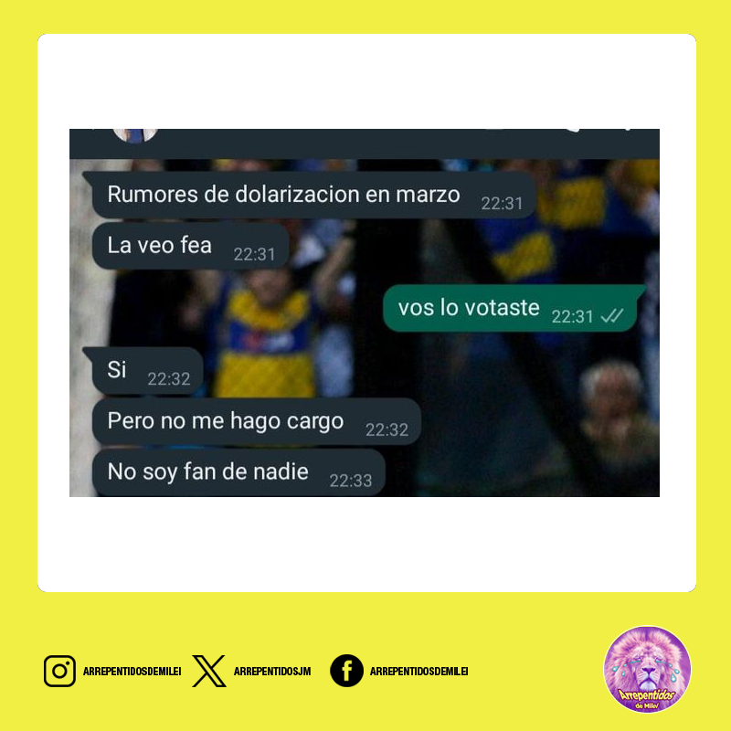 arrepentidosJM's tweet photo. Lo votó, se arrepiente, todavía no asumió y ya no se hace cargo 🤦🤦‍♂️ Sin remate. https://t.co/Cx9LiQ2JBs