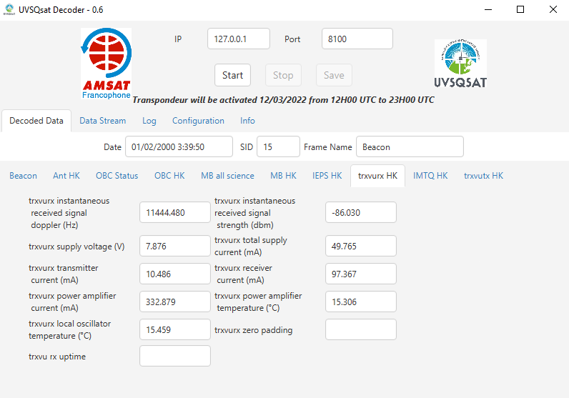 UVSQSat over Bali, 2023-12-06, 13.33UTC. using UVSQsat Decoder. #UVSQSAT @latmos_ipsl