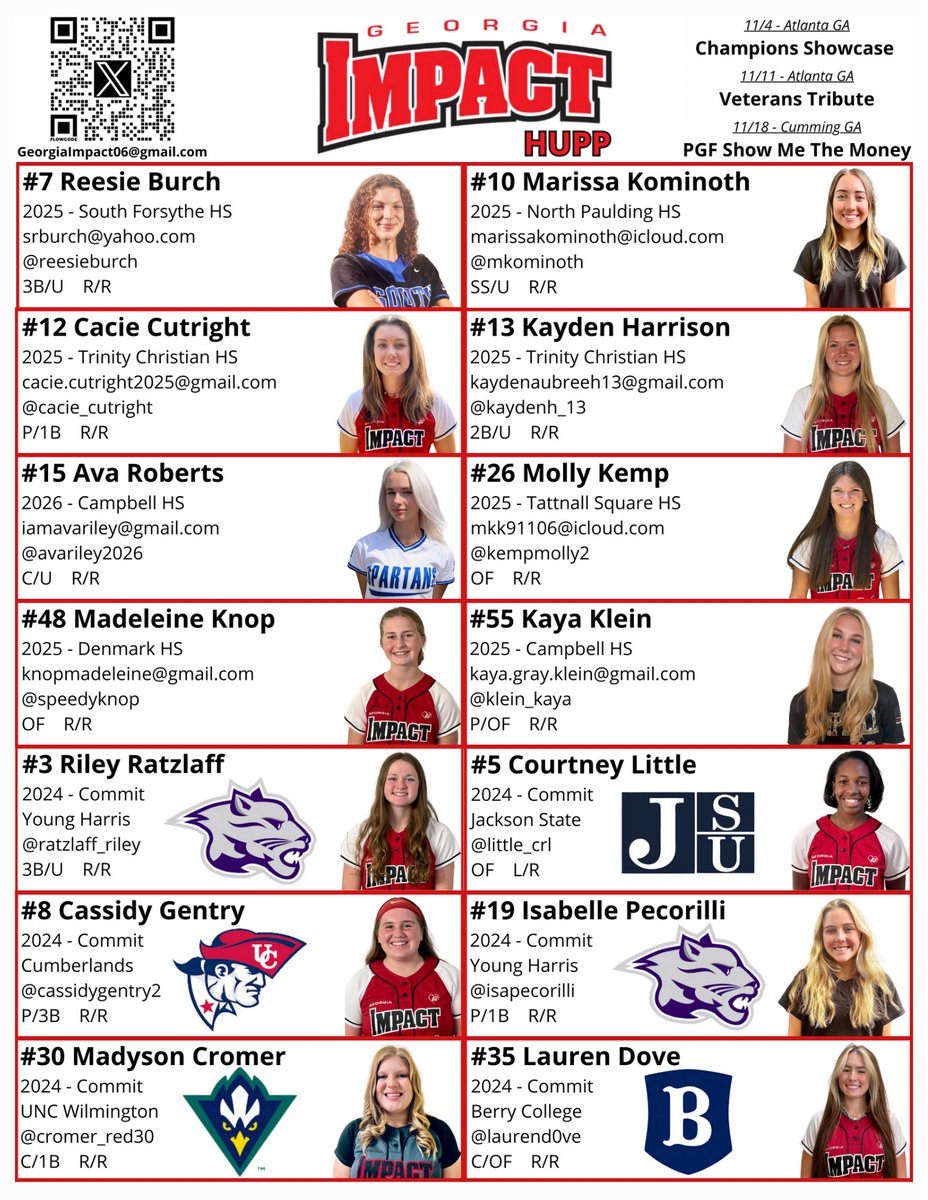 Our 24’s are all committed! Congratulations girls, we are proud of you! Our 25’s are next and they are very talented.