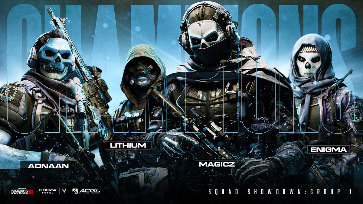 Tuesday Group 1 | ACGL 4v4 CHAMPIONS

🏆 <a href="/NixuhGG/">Nixuh</a> 
👑 <a href="/NXH_Adnaan/">Adnaan</a> 
👑 <a href="/V3Lithium/">DILV3</a> 
👑 <a href="/RaeesMagicz/">Raees</a> 
👑 <a href="/JameenEnigma/">Wassup, Bullitt?</a> 

#CODZAGrind