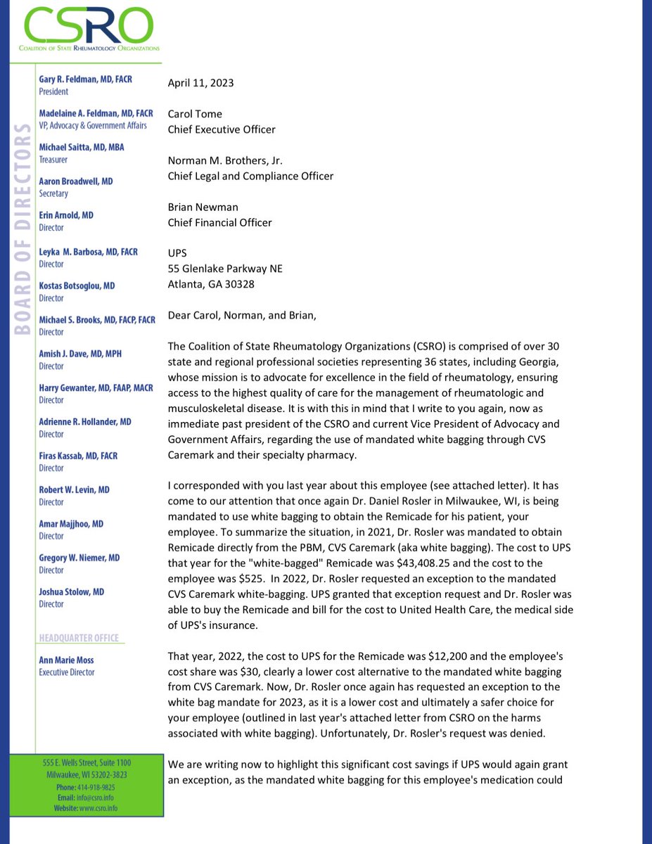 Nenaadvocacy's tweet photo. Mandated #PBM #whitebag overcharges employers. Rebates 2employers r a *portion* of own #PBM overcharges. Rebates r funded by employers’ own sickest employees. For more on rebates, listen to @mcuban @RelentlesHealth EP 418: https://t.co/H4QZbm5or8 @CSROAdvocacy @ACRheumDC https://t.co/FvzCZVKbaM