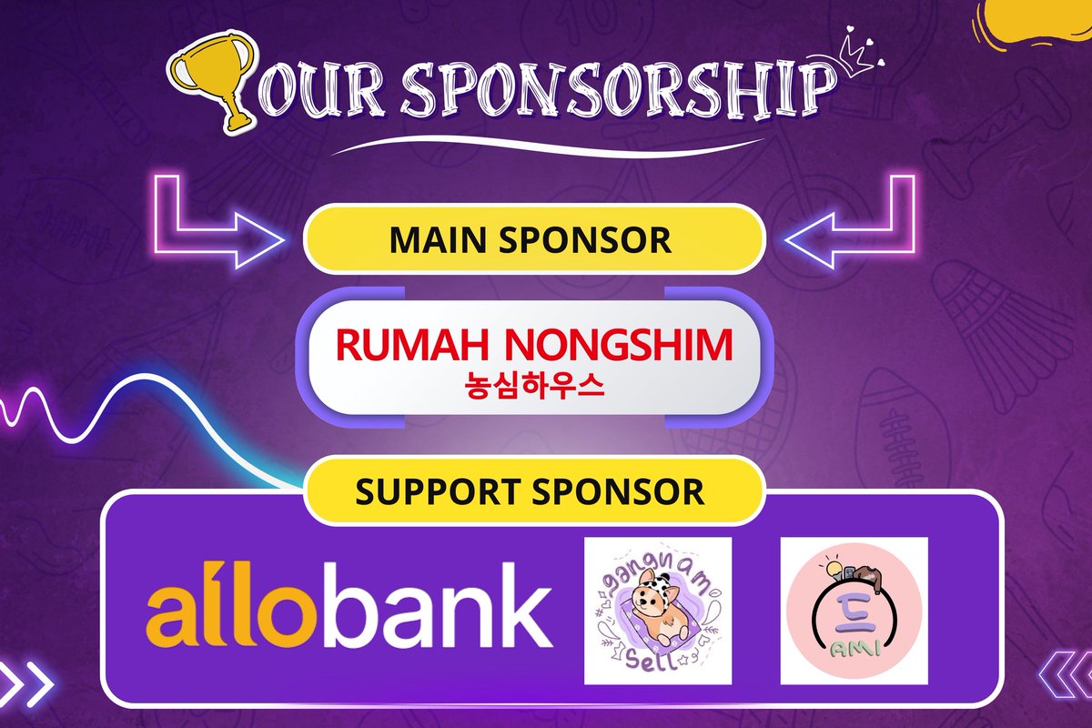 byun_project's tweet photo. [OUR SPONSORSHIP FOR POF 2024]
Say Hello to our Sponsorhip who support POF 2024
@rumahnongshim 
@AlloBankID
@gangnamsell 
@de_ami.official 

Akan ada banyak hadiah yang menarik...so don't Forget to join☺️🎉👋
#POF2024_jkt
#supportiveandhappines
#Kpopallfandom
#Pekanolahragafandom https://t.co/vJu1Dv02Et