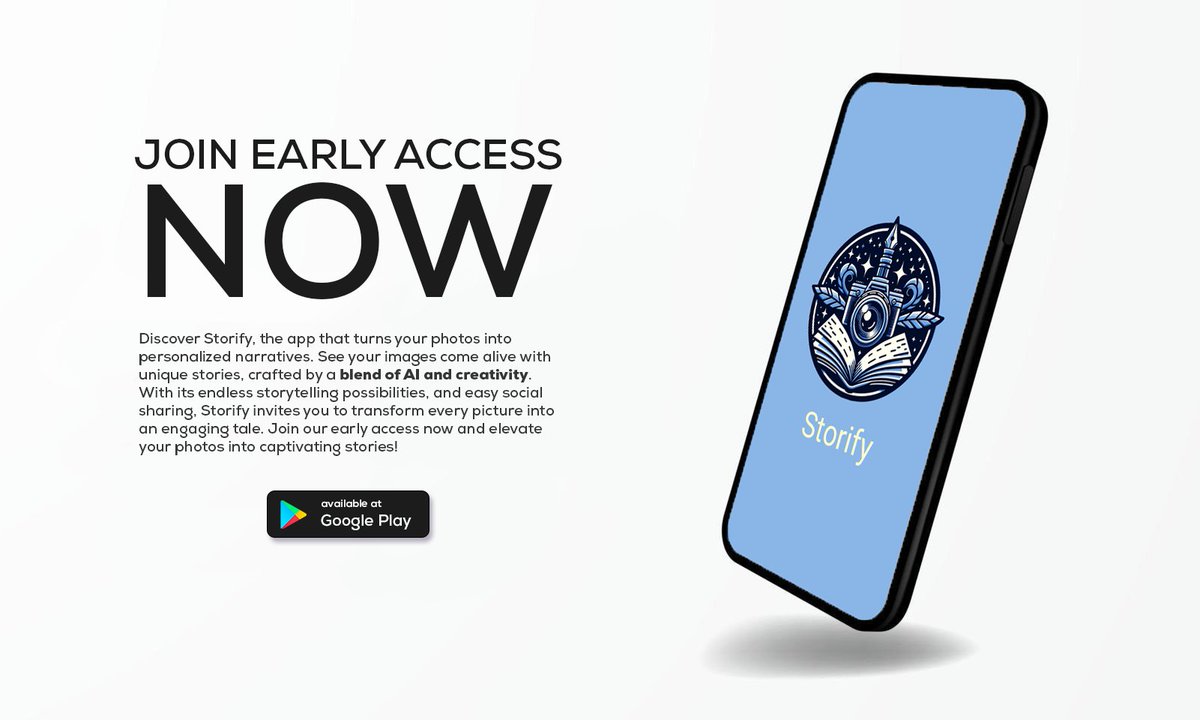 AhmMahfouz_tech's tweet image. #Storify is now available for early access🎉.

It can take any picture you have and make a story out of it using #ai. 

interested to join👀? Write your email down or DM me with it so I can add you
#android #reactnative #Expo