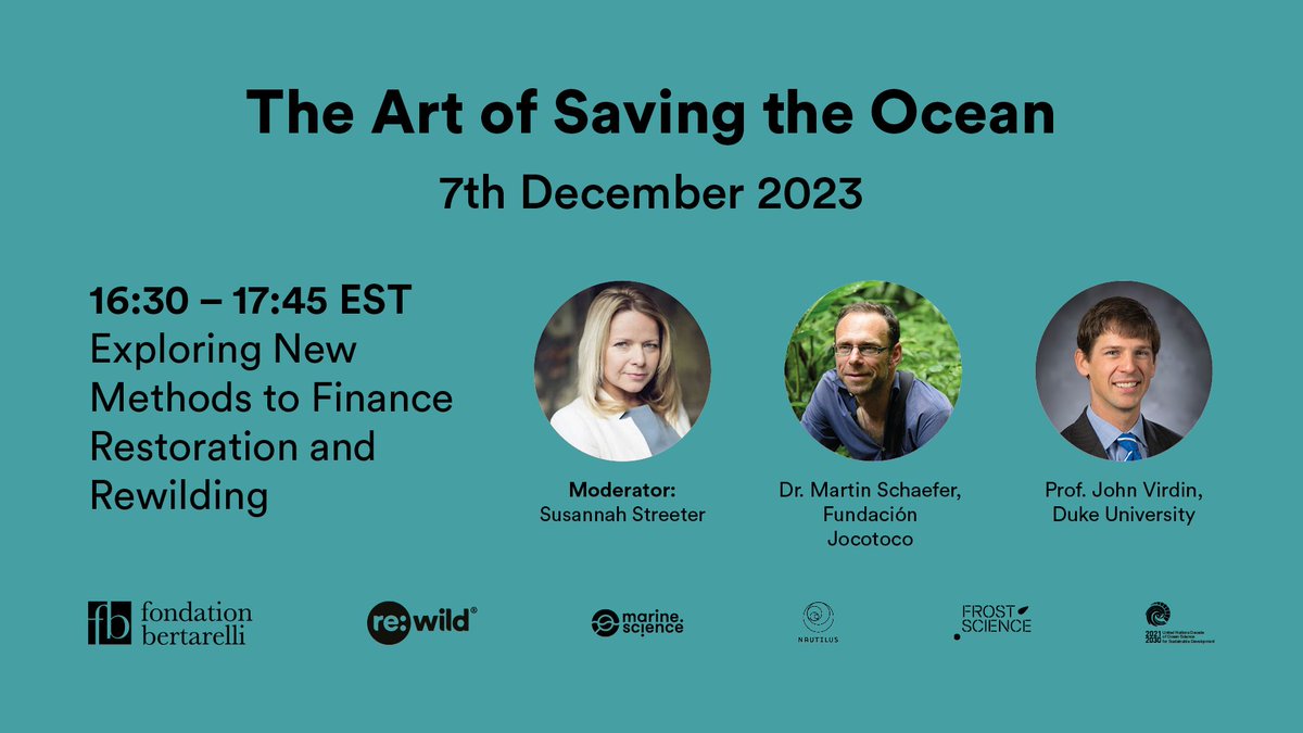 @AAzoulay @UNESCO @UNOceanDecade @Bertarelli_fdn @rewild @TheSharkDaymond @LancsUniLEC @daxdasilva @LightspeedHQ @ageofunion Session IV continued – 21:30 GMT

Sustaining healthy islands & a healthy ocean requires funding. Here the panel discuss approaches to finance protection & restoration

@StreeterNews, Martin Schaefer @jocotoco_org & John Virdin @NichInstitute

#IslandOcean @Bertarelli_fdn @rewild