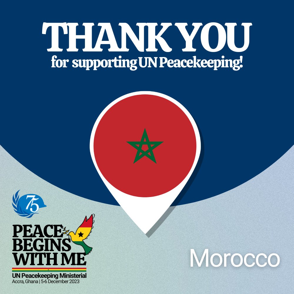 Morocco pledged an infantry battalion mixed engineering company and an engagement team in support of #WomenPeaceSecurity in @UN_CAR. Also 12 training courses, incl. protecting civilians, gender, telemedicine & mental health, countering-IEDs & gender focal points. #PKMinisterial
