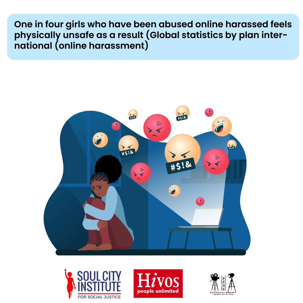Behind every statistic is a story! 
Online abuse contributes significantly to girls feeling unsafe offline. Let's speak up for victims facing abuse on social media.
Let’s break the cycle!
#16daysofactivismagainstGBV #StopCyberBullying #ConversationsforChange