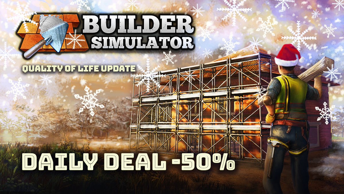 FrozenWayGames's tweet image. Hello Builders👋
See what Santa brought with the Quality of Life update!🤩
New performance and fine-tuned features await!
Dive into these new features with a 50% discount on the Builder Simulator!🔥
store.steampowered.com/news/app/11203…
#buildersimulator #simulator #SteamDeck #steamsale