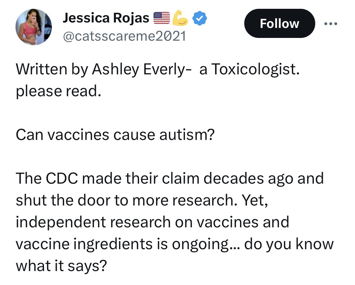 Vaccines don’t cause autism.

But conspiracy mentality and poor science literacy are linked to believing they do: semanticscholar.org/paper/The-role…