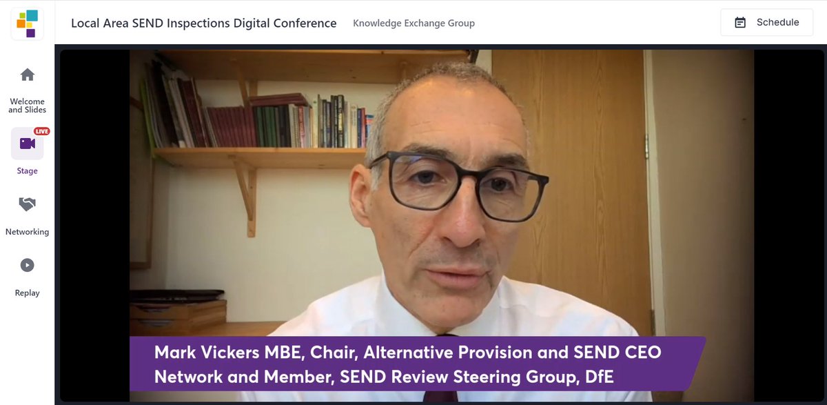 Mark Vickers MBE is our first speaker after the lunch break and is reviewing best practice in alternative provision commissioning @OAMarkVickers #SENDInspectionsWM