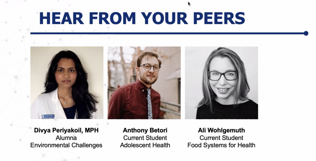 divyaperiyakoil's tweet photo. Had a wonderful time as a panelist at the Capstone and Practicum Information Session for the current Bloomberg American Health Initiative Fellows! ⭐️
@JohnsHopkinsSPH
@AmericanHealth
@MikeBloomberg
#BloombergAmericanHealthInitiative
#BloombergFellow https://t.co/EeM5XzeoZg
