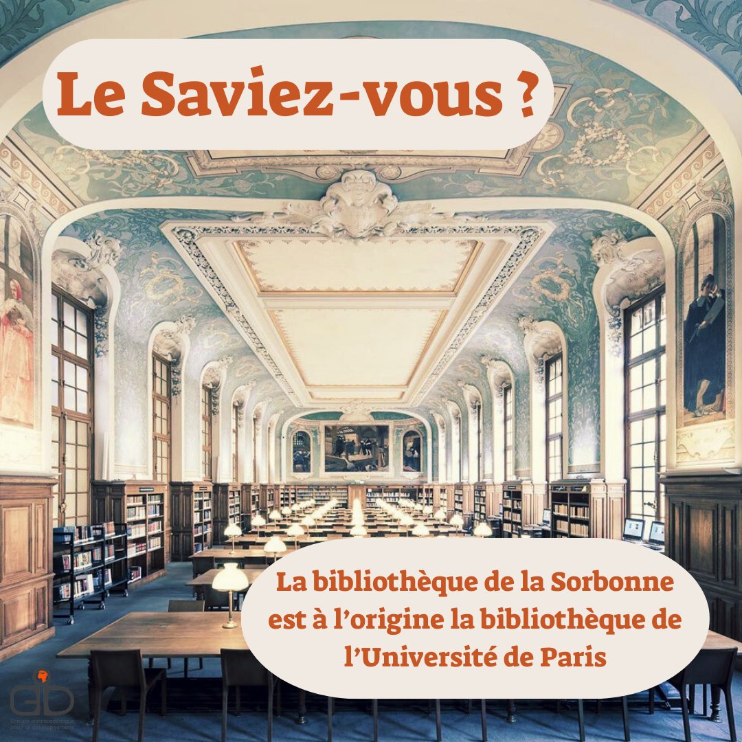 #LeSaviez-vous? La #bibliothèque de la #Sorbonne est à l’origine la bibliothèque de l’Université de Paris 📚 ! Ouverte dès 1⃣7⃣7⃣0⃣, la @BIS_sorbonne est installée📍au sein de l’ancienne bibliothèque du collège Louis-le-Grand jusqu’en 1⃣8⃣2⃣3⃣. [THREAD] ⤵️