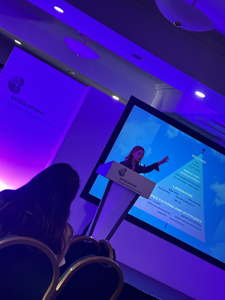 TrustSafeguard's tweet photo. Great session from Everyone’s Invited on tackling rape culture in society through schools. Thanks to @CreativeEdTrust Safeguarding conference for the brilliant line up. @LDonald_DSL #MATcollaboration https://t.co/audVzGGppw