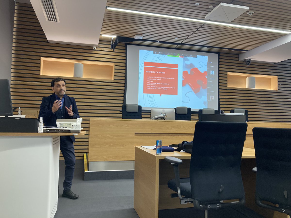 Today’s @BristolUniLaw Centre for Law at Work guest speaker is my fellow Chilean Sergio Gamonal, who is presenting his recent paper on Robert Owen’s utopian socialism and labour law. It’s an honour to have him sharing his work with us!