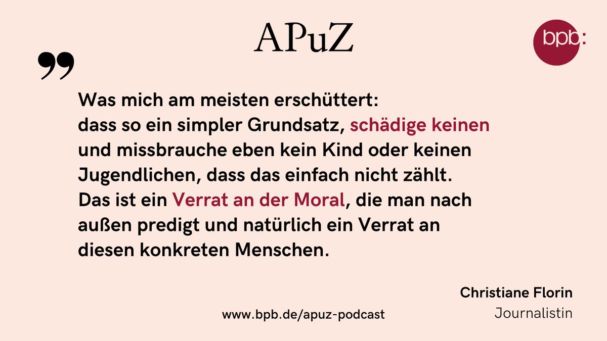 Hohoho🎅In der neuen Folge des APuZ-Podcasts geht’s um die #Kirche in Deutschland – um ihr Verhältnis zum Staat, um (Macht-)#Missbrauch und um Religion in einer pluralen Gesellschaft – mit @ChristianeFlori, @hmheinig und @KaymanMurat. Moderiert von @holgi.