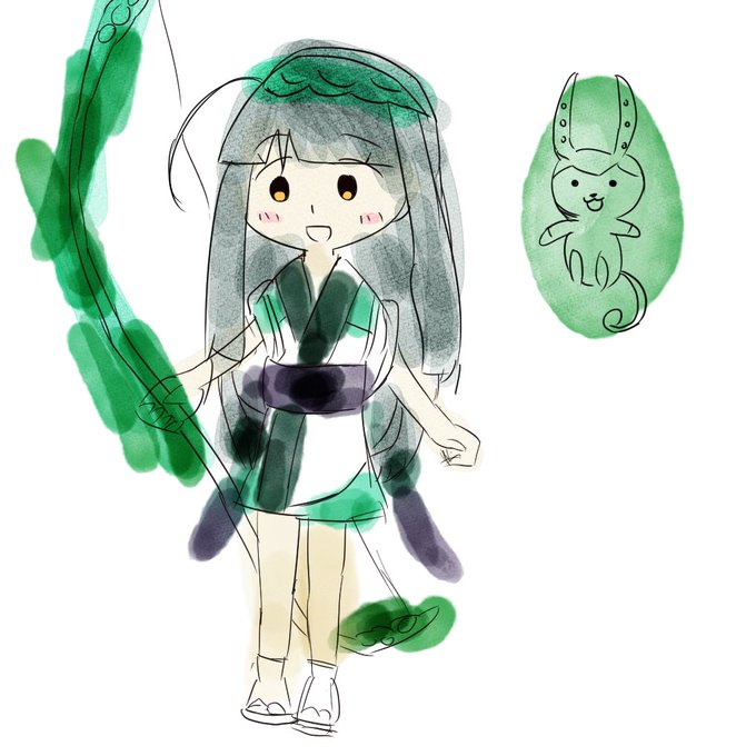 ざくざく塗るだけでも良い感じに可愛いのでヨシ!!!ウェット水彩 isGOD 