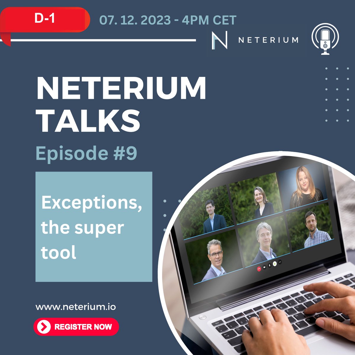 Neterium - APIs FOR ENTITY & TRANSACTION SCREENING (@neterium) on Twitter photo D-1 before our last #NeteriumTalks of the year before coming back into force in 2024
Tomorrow <a href="/PascalAerens/">Pascal Aerens</a> CPO at Neterium, will dive into the fascinating topic of EXCEPTIONS
𝐋𝐚𝐬𝐭 𝐭𝐢𝐦𝐞 𝐭𝐨 𝐫𝐞𝐠𝐢𝐬𝐭𝐞𝐫 𝐡𝐞𝐫𝐞:
👉us02web.zoom.us/webinar/regist…
#FCC #Screening D-1 before our last #NeteriumTalks of the year before coming back into force in 2024
Tomorrow <a href="/PascalAerens/">Pascal Aerens</a> CPO at Neterium, will dive into the fascinating topic of EXCEPTIONS
𝐋𝐚𝐬𝐭 𝐭𝐢𝐦𝐞 𝐭𝐨 𝐫𝐞𝐠𝐢𝐬𝐭𝐞𝐫 𝐡𝐞𝐫𝐞:
👉us02web.zoom.us/webinar/regist…
#FCC #Screening