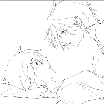 比較的大コマのスレミオ描けたし寝るかァ