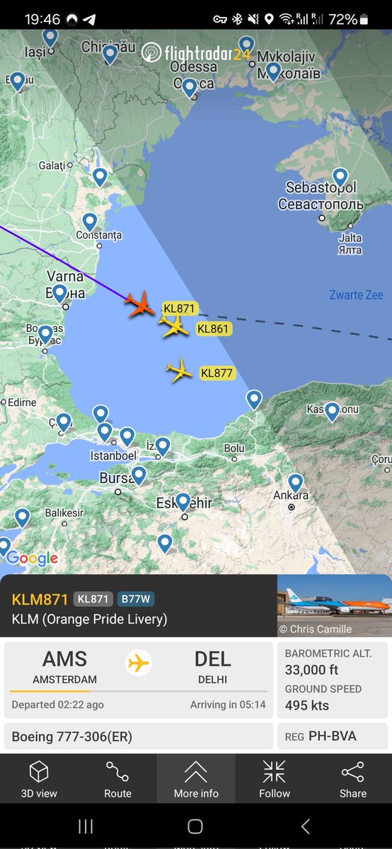 PascalFCDB's tweet photo. Daar komt ze aan @KoosjeRdam ik zal goed op ze passen de komende nacht! #OrangePride #PHBVA #B777300 #B777 #Boeing #KLM #Delhi #Schiphol #KL872 #travelallovertheworld https://t.co/f97McX6yqi