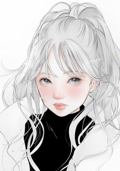 「black shirt white hair」 illustration images(Latest)｜21pages