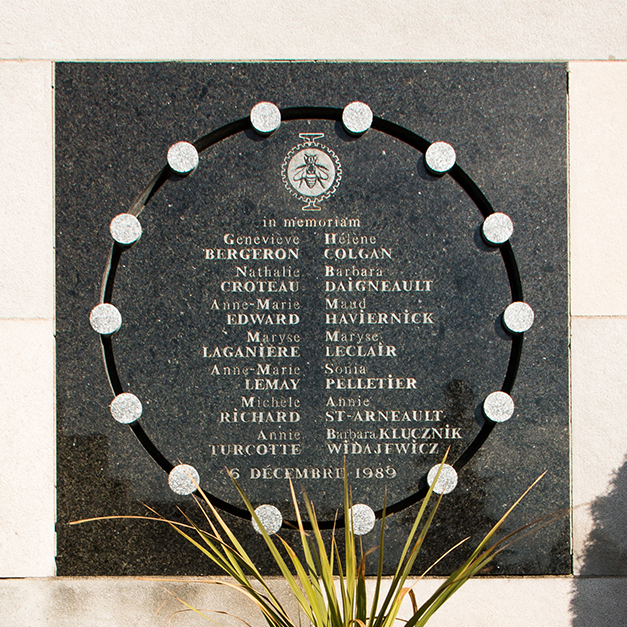 Le #6décembre 1989, 14 femmes, dont 12 étudiantes en génie, sont tuées dans un acte de féminicide à l’École polytechnique de Montréal. Aujourd’hui, nous nous souvenons d’elles :