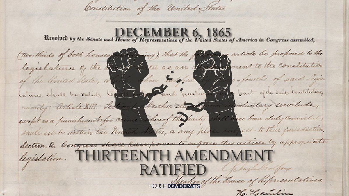 RepHankJohnson's tweet photo. #OTD 158 years ago, chattel slavery was abolished in our nation. While we have made great progress, we must continue to fight for freedom and justice for ALL Americans. https://t.co/oLNEBkP7iw