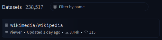 Dataset 'wikimedia/wikipedia' becomes #1 trending on @huggingface 🤗 Hub with 3,439 downloads in 2 weeks! huggingface.co/datasets 🚀 #AI #NLP @wikimedia @wikipedia @WikiResearch