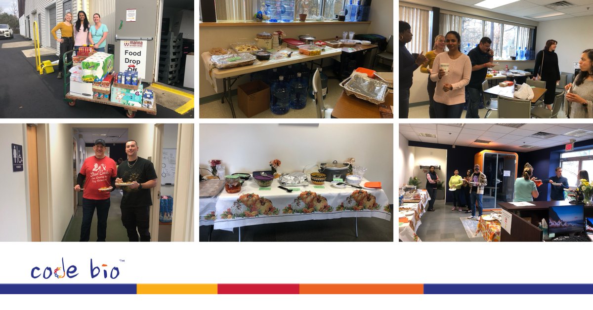Code Biotherapeutics (@codebiotx) on Twitter photo Code Bio recently hosted a #fooddrive in collaboration with <a href="/mannaonmain/">Manna on Main Street</a>, an organization committed to ending hunger in the North Penn region. As a result of our team’s incredible support, we donated 408 pounds of food that will help feed members of our community in need. Code Bio recently hosted a #fooddrive in collaboration with <a href="/mannaonmain/">Manna on Main Street</a>, an organization committed to ending hunger in the North Penn region. As a result of our team’s incredible support, we donated 408 pounds of food that will help feed members of our community in need.