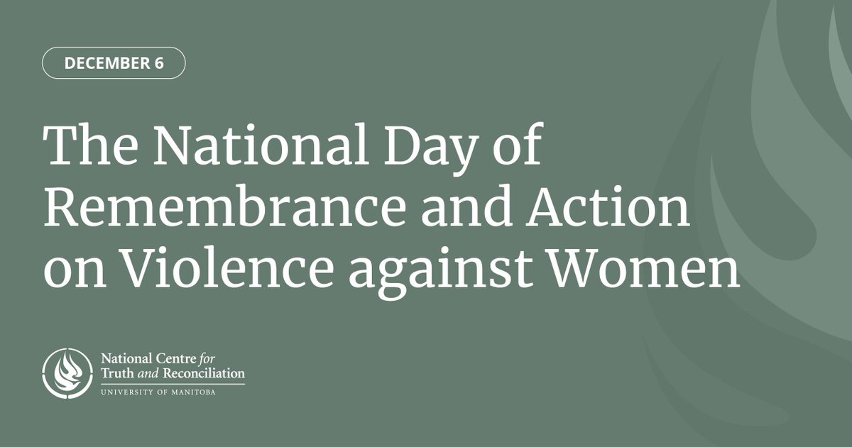 On this National Day of Remembrance and Action on Violence Against Women, we denounce all forms of violence against women. We stand in support of survivors of gender-based violence and the development of safe spaces for women, free from harm and danger. #nctr_um
