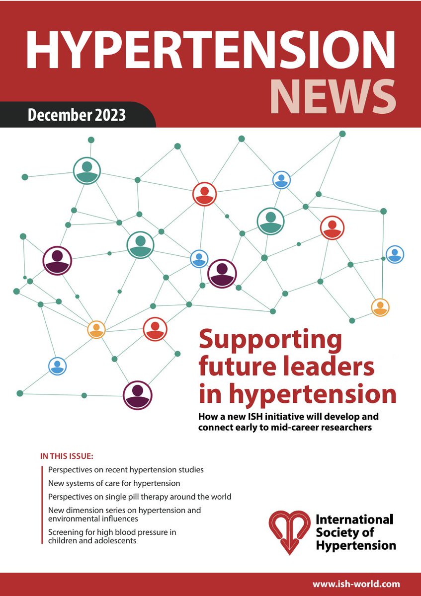 Read the December 2023 edition of #Hypertension News – out now! In this issue: 💊 Perspectives on single pill therapy around the world 📱 New systems of care 👥 A new ISH initiative to support early & mid career researchers And more! ➡️ ish-world.com/wp-content/upl… #bloodpressure