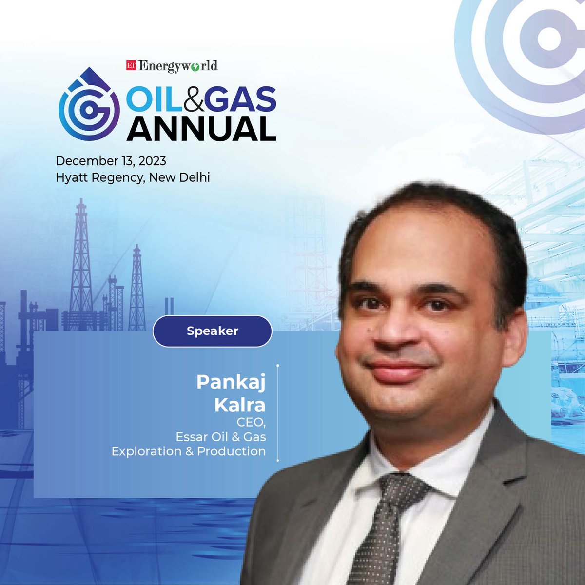 ETEnergyWorld's tweet photo. We are delighted to introduce @PankajKalra01, CEO, @Essar_EOGEPL (EOGEPL) as our esteemed speaker at #ETOilandGas! 🎤

Stay tuned for an extraordinary journey!🌟

Know More: https://t.co/kYpJT3WeaG

#oilandgas #P1  #sustainability #innovation #development #energy #economy https://t.co/j8HUE7XldF