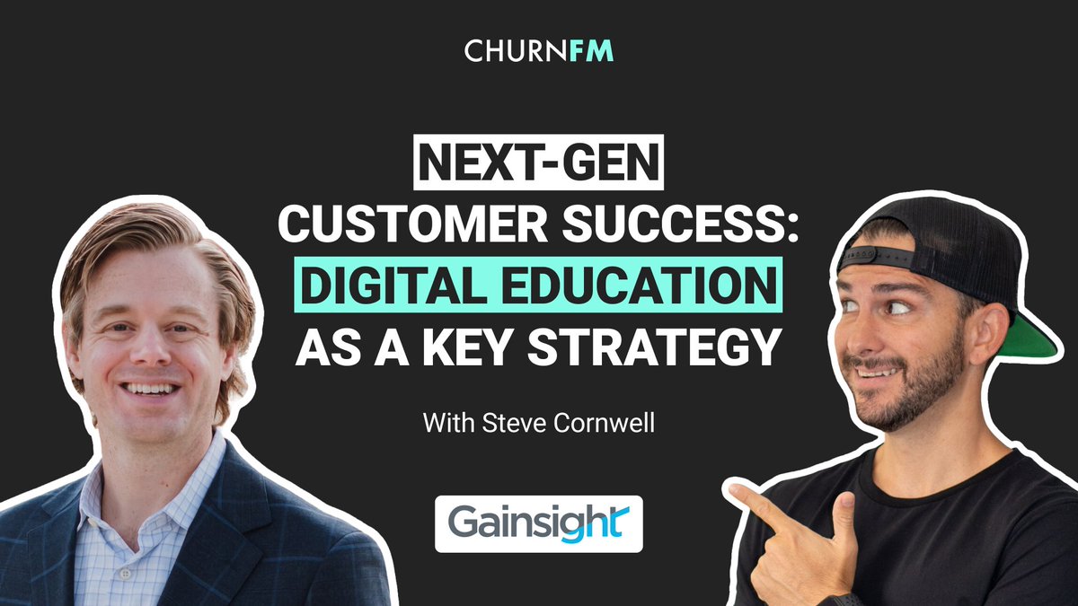 🎙️Today on the show we have @StephenCornwell, SVP of Strategy for Customer Education at @GainsightHQ. Listen to Steve dive into the role of digital education in evolving customer success strategies in this episode: churn.fm/episode/next-g…