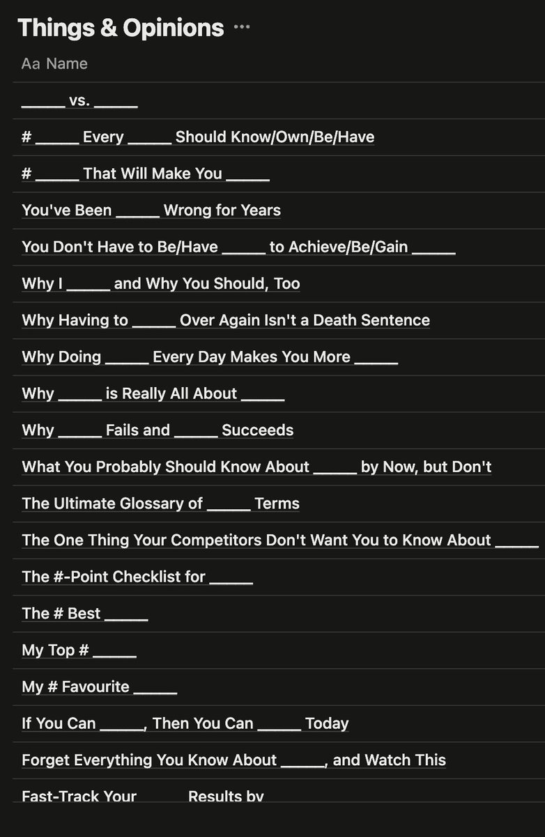 JoeJMarston's tweet image. We produce 500+ Concepts every month and never run out of new ideas.

How? An endless creative library + infinite feedback loops

I’m giving away our entire database.

Want to see it? 

1. Follow @JoeJMarston 
2. Comment ‘SOAR’
3. RT this