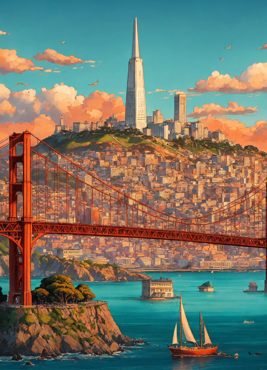 'ghibli san francisco' god i love lexica