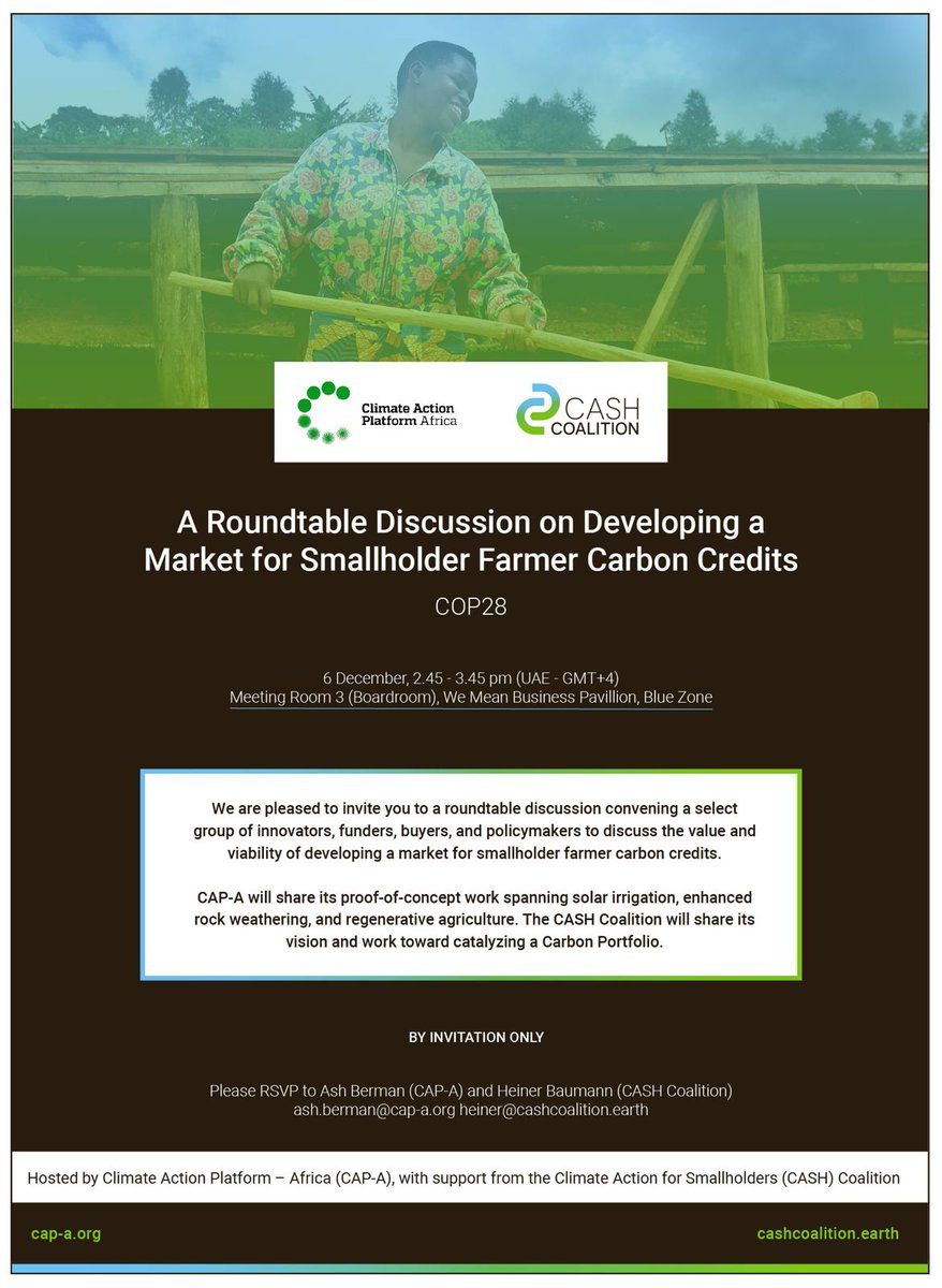 The Nature Conservancy in Africa (@nature_africa) on Twitter photo Kevin Juma, Africa Climate Director <a href="/Nature_Africa/">The Nature Conservancy in Africa</a> will be speaking today at the roundtable on smallholder carbon markets during #COP28. Find out more about our climate initiatives in Africa: nature.org/africaclimate Kevin Juma, Africa Climate Director <a href="/Nature_Africa/">The Nature Conservancy in Africa</a> will be speaking today at the roundtable on smallholder carbon markets during #COP28. Find out more about our climate initiatives in Africa: nature.org/africaclimate