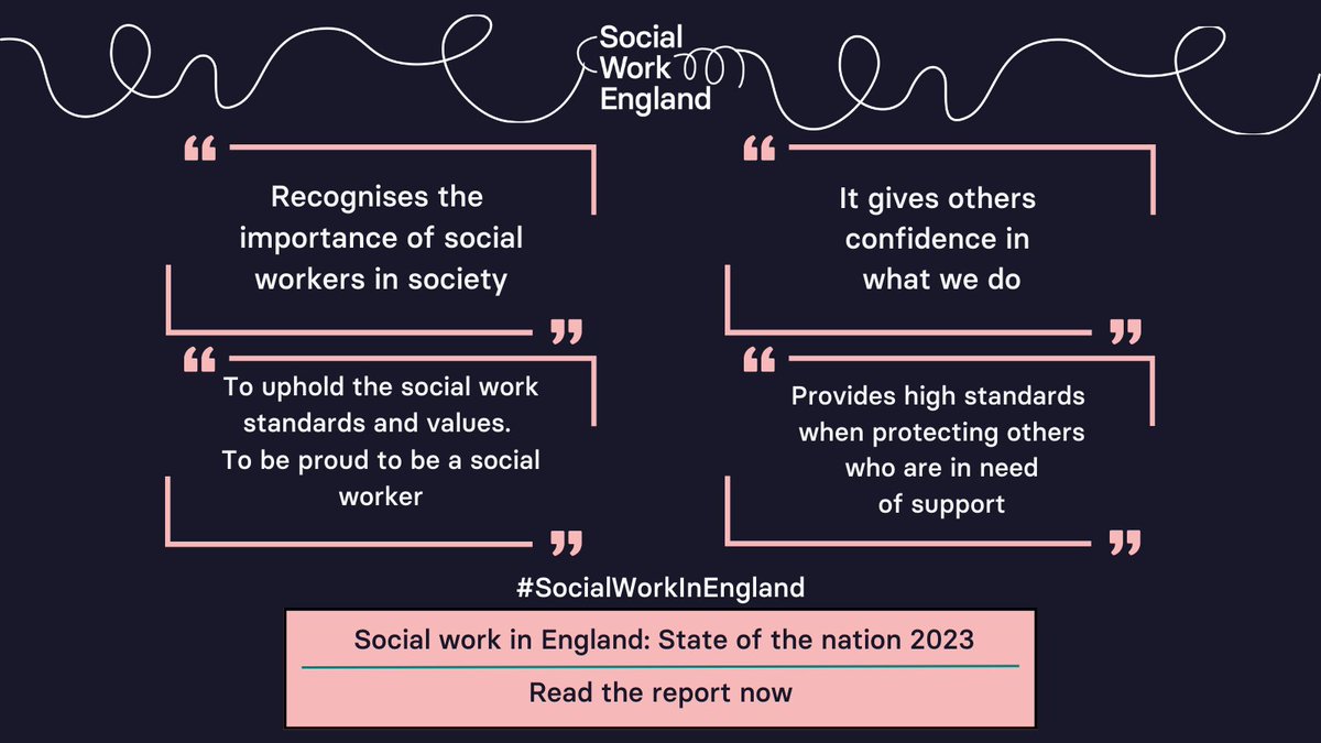 SocialWorkEng's tweet photo. In our #SocialWorkInEngland report we asked newly qualified social workers what the professional identity of social work means to them.  

Read more in our report: https://t.co/Aem20BQSRw https://t.co/LZpoFzARTy