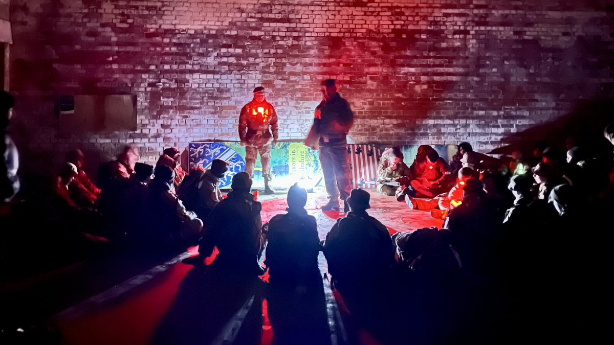 MonmouthCCF's tweet photo. As night fell over Caerwent Training Area, our yr11 cadets geared up for ‘recce patrols’. Shrouded in darkness, they’re learning the art of stealth and strategy. Nighttime is just another opportunity for adventure! #NightOps #HabsCCF @HabsMonmouth https://t.co/jUU7NEGlaD