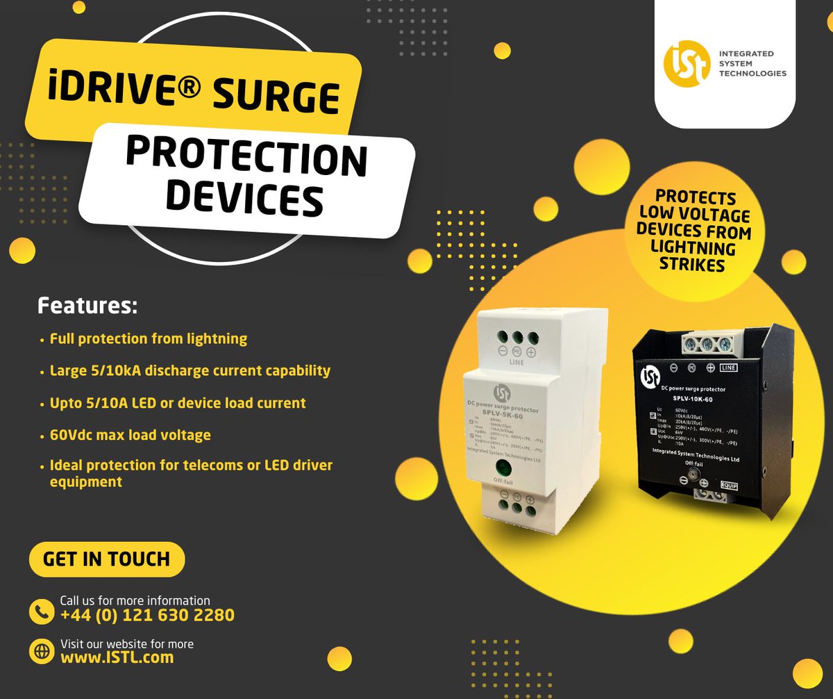 istlimited's tweet photo. Did you know?

There are over 1,400,000,000 lightning strikes every year!

But don't worry! As Integrated System Technologies engineers have developed a new, low-voltage surge protection device to combat #climatechange related equipment surge incidents! https://t.co/OiVCVTBueV