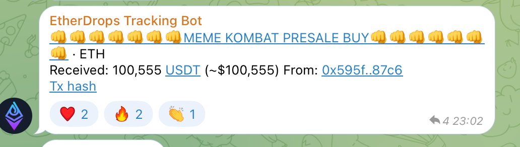 Meme_Kombat's tweet image. HUGE buy to push the $MK presale past $2.5 million!!!

Get ready for your NFTs🤩