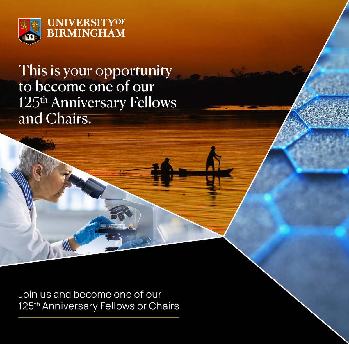 CURRENTLY ACCEPTING APPLICATIONS 

The first phase of the 125th Anniversary Fellows and Chairs scheme is currently accepting applications.

To find out more or to apply: fellowsandchairs.birmingham.ac.uk

#fellowshipopportunity