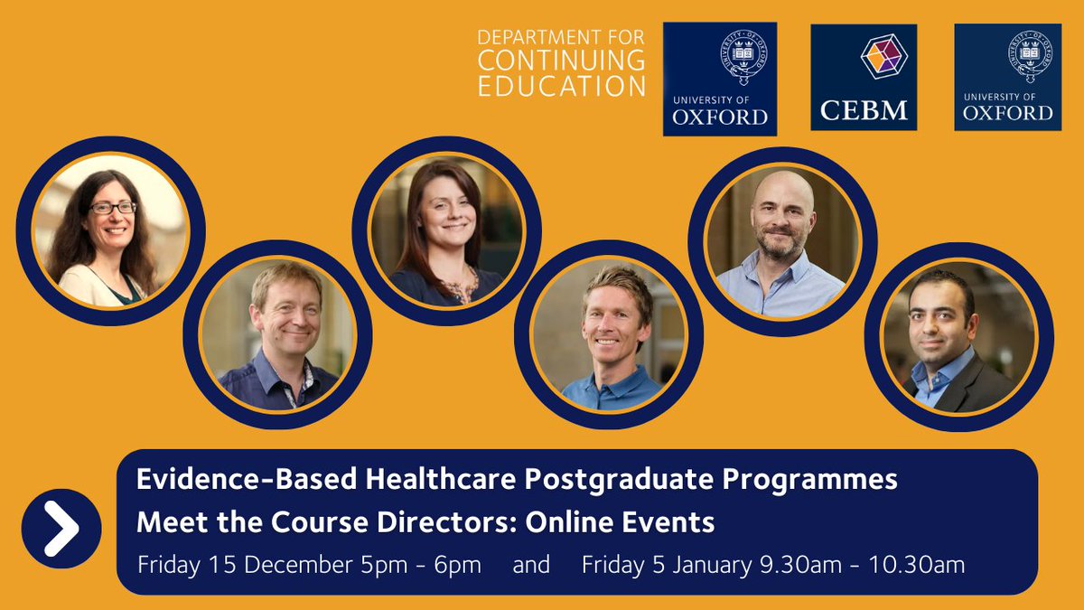 Fantastic meeting prospective PG Evidence-Based Health students at our event on Monday.  We've 2 more events on 15 Dec and 5 January. Sign up for 15 December, 5 pm - 6 pm GMT here: bit.ly/3R7lKtw
Link for 5 January 9.30 am - 10.30 am GMT  below.