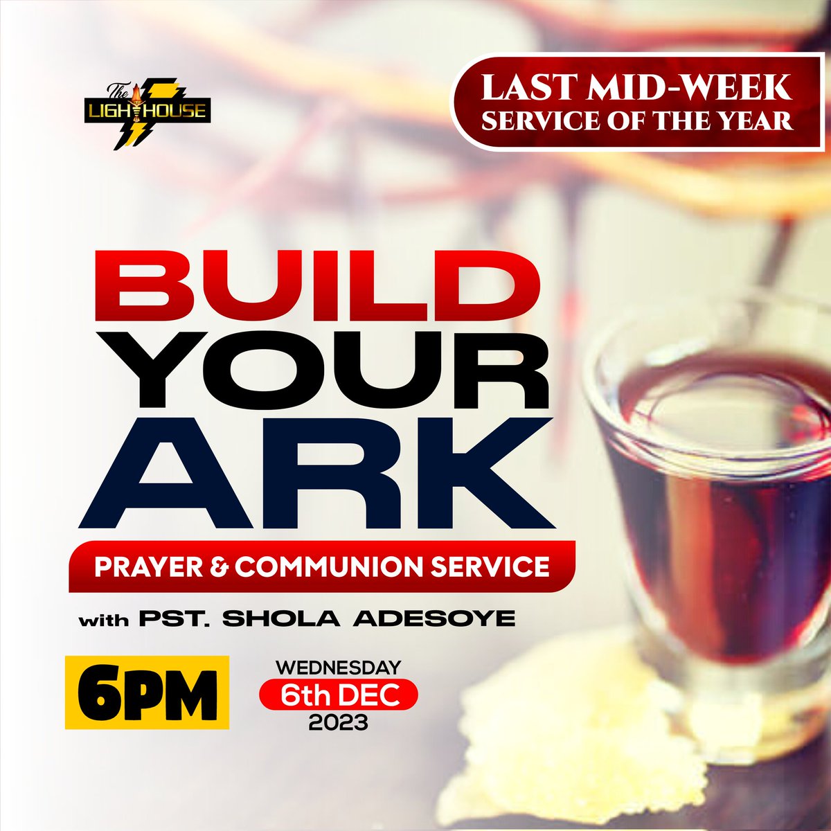Lighthouseint's tweet photo. The BUILD YOUR ARk series has been so power packed and exciting thus far.
Join us for the last episode, which is also a communion service this evening.
See you at 6pm
#buildyourark #iamlighthouse #communiservice https://t.co/GuekZRkTxc