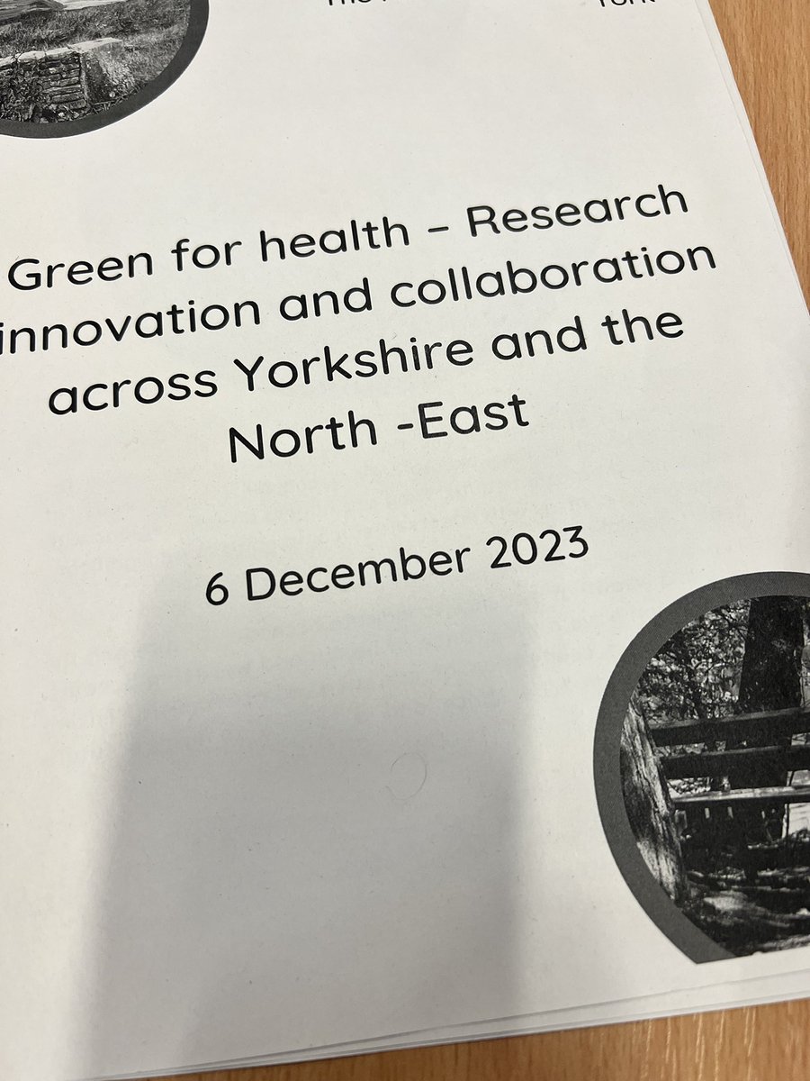 Delighted to attend Green for Health - innovation and collaboration across Yorkshire and the North East Lisa Ballantine Research Grant Writer Lisa Carr-Knott Research Delivery Facilitator @