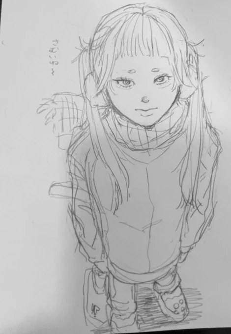 下書きのが可愛いです 