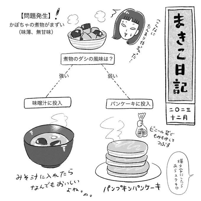 まずいかぼちゃの消化法🧙‍♀️ #まきこ日記