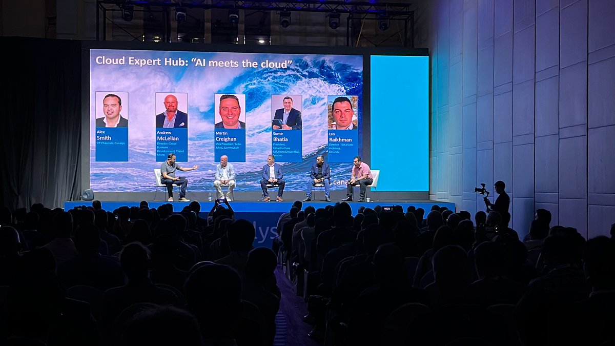 Canalys's tweet image. Ride the wave of transformative synergy as our expert hub at #CanalysForums2023 discusses AI as a catalyst for cloud evolution in an era of economic uncertainties. Pioneering vendors lead the way with AI-centric initiatives, reflecting a broader trend of seamless integration.