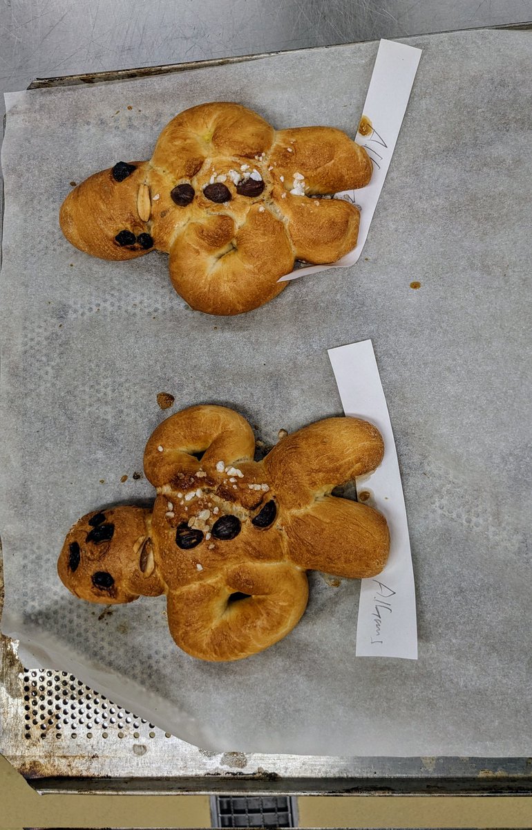 AHarms485's tweet photo. The perks of working at a food science institute in Christmas time - baking selfmade "Grittibänzen" for our breakfast. 😁🔥 https://t.co/IfhiXuKXu7