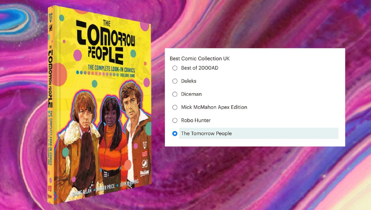 Robert Hammond (@birdbonesbook) on Twitter photo Wow! #TheTomorrowPeople #LookIn Collection: Volume 1’ has been nominated for the <a href="/ComicScenePlus/">ComicScene</a> “Best #Comic Collection UK”! ❤️ The same #award we won for #RobinOfSherwood earlier this year!
You can #vote for us here: bitly.ws/34DDv - THANK YOU! 🙏 #art #restoration Wow! #TheTomorrowPeople #LookIn Collection: Volume 1’ has been nominated for the <a href="/ComicScenePlus/">ComicScene</a> “Best #Comic Collection UK”! ❤️ The same #award we won for #RobinOfSherwood earlier this year!
You can #vote for us here: bitly.ws/34DDv - THANK YOU! 🙏 #art #restoration