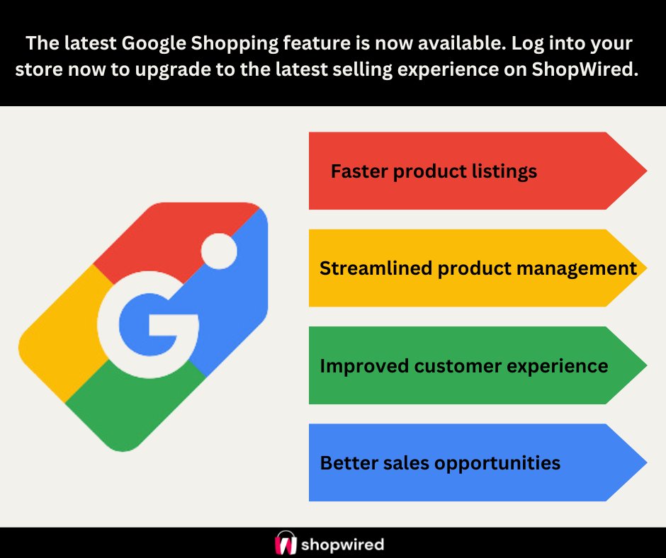 The new #googleshopping integration is live on ShopWired. Learn more at ShopWired.co.uk