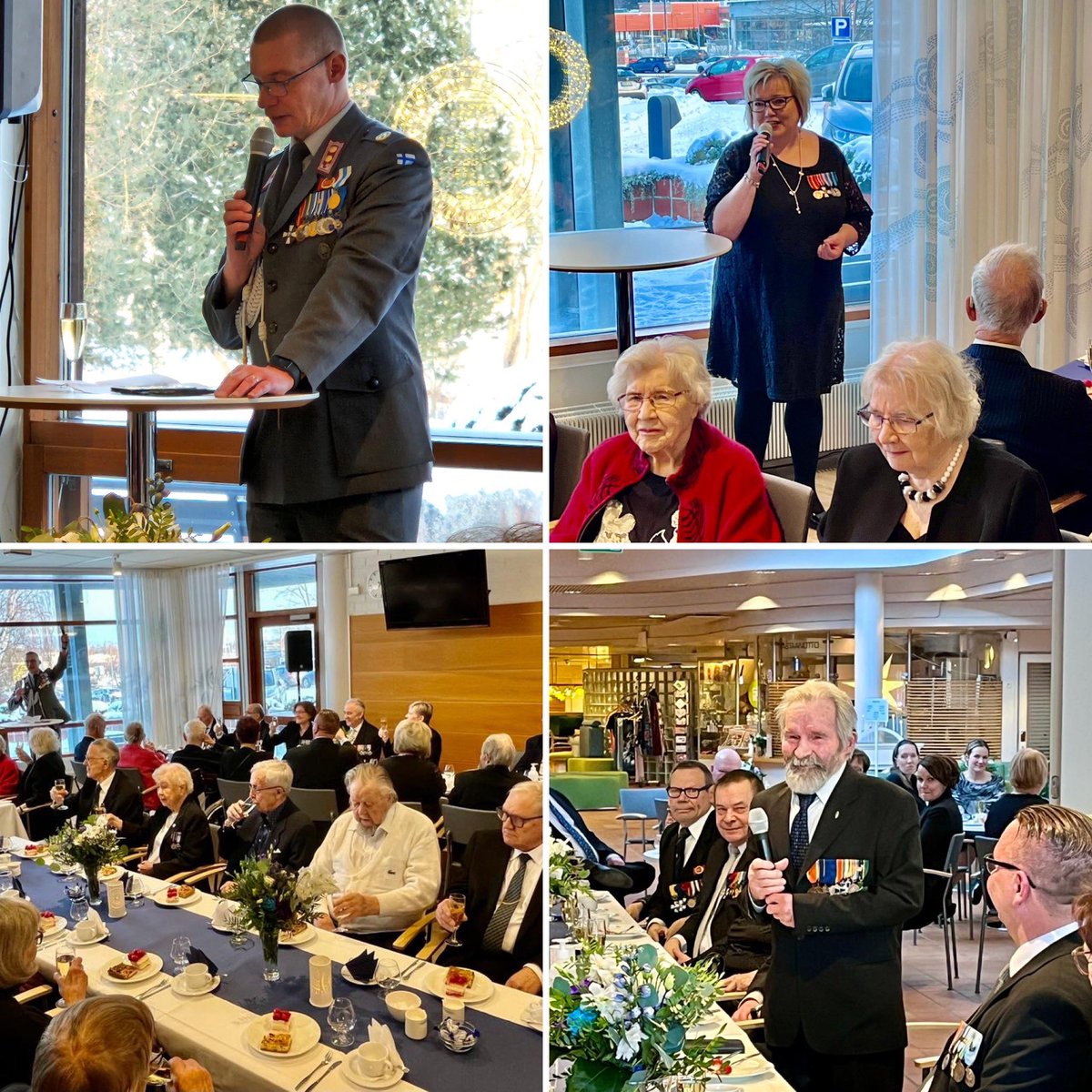 Hyvää Itsenäisyyspäivää 🇫🇮<a href="/OKKSkuntoutus/">Oulunkylän kuntoutuskeskus</a> #sotiemmeveteraanit juhlan tunnelmin. Upea, vahvistava juhlapuhe <a href="/MarkkuJms/">Markku Jämsä</a> <a href="/Puolustusvoimat/">Puolustusvoimat</a> kiitos! 🇫🇮❤️
Kuultiin n. 100-v veteraanien ajatuksia, tervehdys Hannes Tuovinen.
Mukana sidosryhmät <a href="/Valtiokonttori/">Valtiokonttori</a> <a href="/RtLiitto/">Suomen Ulkomaanoperaatioiden Veteraaniliitto</a> veteraanijärjestöt.